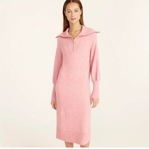 J. Crew Re-Imagined Half-Zip Sweater Dress in Supersoft Yarn